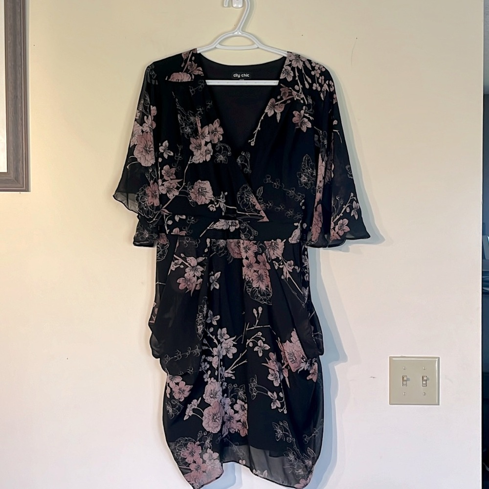 City Chic chiffon cocktail dress